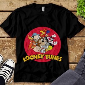 Looney Tunes Group Logo Cartoon Funny Unisex Tee Adult T-shirt Kid Shirt